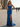 Sparkly Beading Spaghetti Shoulder Straps Mermaid Long Prom Dress With Slit - Navy Blue