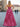 Ruched Bust Illusion Bodice Layered Ruffle Hem Long Ball Gown Prom Dress With Slit in Hot Pink