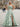 Ruched Bust Illusion Bodice Layered Ruffle Hem Long Ball Gown Prom Dress With Slit in Mint Green