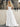 Ruched Bust Illusion Bodice Layered Ruffle Hem Long Ball Gown Prom Dress With Slit in White