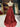 Ruched Bust Illusion Bodice Layered Ruffle Hem Long Ball Gown Prom Dress With Slit in Red