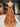 Ruched Bust Illusion Bodice Layered Ruffle Hem Long Ball Gown Prom Dress With Slit in Orange