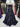 Ruched Bust Illusion Bodice Layered Ruffle Hem Long Ball Gown Prom Dress With Slit in Navy Blue