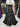Ruched Bust Illusion Bodice Layered Ruffle Hem Long Ball Gown Prom Dress With Slit in Black