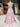 Ruched Bust Illusion Bodice Layered Ruffle Hem Long Ball Gown Prom Dress With Slit in Pink