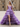 Hot Fix Crystal Pleated Layered Ruffle Hem Long Ball Gown Prom Dress With Slit - Purple