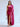 Elegant Asymmetrical Bridesmaid Dress with Drop Train - Hot Pink