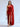Elegant Asymmetrical Bridesmaid Dress with Drop Train - Red