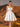 Leaf Embroidery Boned Ball Gown Mini Prom Bridal Gown Dress - White