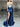 Hand Beading Off Shoulder Sheer Bodice Mermaid Evening Dress - Blue
