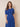 Cold Shoulder Beaded Chiffon Ruched A-Line Mother of the Bride Dress in Royal Blue