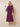 Tea Length Chiffon Tiered A-Line Mother of the Bride Dress with Flutter Sleeve in Plum