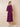 Tea Length Chiffon Tiered A-Line Mother of the Bride Dress with Flutter Sleeve in Plum