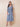 Chiffon Lace 2 Pieces Tea Length Mother of the Bride Dress with Sleeve in Dusty Blue