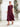 Tea Length Chiffon Tiered Mother of the Bride Dress with Sleeve in Cinnamon Rose