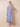 Sequin Lace Chiffon Flutter Sleeve Tea Length Mother of the Bride Dress in Dusty Blue