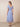 Sequin Lace Chiffon Flutter Sleeve Tea Length Mother of the Bride Dress in Dusty Blue
