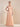 3/4 Long Sleeves Chiffon Lace V-Neck A-Line Mother of the Bride Dress in Peach