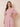 Chiffon Tiered Ruffled Hi-Lo Mother of the Bride Dress with Wrap in Pink