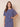 Flutter Sleeve Chiffon Ankle Length A-Line Mother of the Bride Dress in Steel Blue