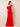 Beaded Off Shoulder Sheath Stretch Satin Mother of the Bride Dress in Red