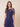 Off Shoulder Short Sleeve Leaf Sequin Tulle Mother of the Bride Dress in Navy