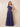 Sequin Tulle A-Line Floor Length One Shoulder Mother of the Bride Dress in Navy