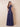 Sequin Tulle A-Line Floor Length One Shoulder Mother of the Bride Dress in Navy