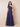 Sequin Tulle A-Line Floor Length One Shoulder Mother of the Bride Dress in Navy