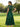 Sequin Lace Sheer Short Sleeve Formal Mother of the Bride Dress in Emerald Green