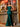 Lace Embroidery Boned Pleat Strapless Mermaid Prom Dress - Dark Green