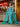 Long Sleeve Dubai Luxury Beaded Mermaid Evening Dress - Blue