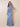 Cap Sleeve Cowl Neck Mermaid Satin Maxi Mother of the Bride Dress in Dusty Blue
