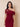 Lace Applique Beaded One Shoulder Mermaid Mother of the Bride Dress in Burgundy
