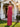 Chiffon Ruffled A-Line Long Mother of the Bride Dress with Square Neck in Fuchsia
