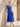 Tulle Floral Lace A-Line Midi Mother of Bride Dress with Cap Sleeve in Royal Blue
