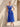 Tulle Floral Lace A-Line Midi Mother of Bride Dress with Cap Sleeve in Royal Blue
