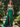 Illusion Bodice Crystal Mermaid Prom Dress With Waist Drop - Green