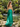 Illusion Bodice Crystal Mermaid Prom Dress With Waist Drop - Green