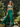 Illusion Bodice Crystal Mermaid Prom Dress With Waist Drop - Green