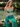 Illusion Bodice Crystal Mermaid Prom Dress With Waist Drop - Green