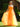 Square Lace Embroidery Ball Gown Prom Dress - Orange