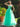 Square Lace Embroidery Ball Gown Prom Dress - Sage Green