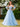 Sparkly Lace Removable Sleeves Ball Gown Prom Dress-Dusty Blue