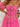 Sparkly Lace Removable Sleeves Ball Gown Prom Dress - Hot Pink