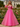 Sparkly Lace Removable Sleeves Ball Gown Prom Dress - Hot Pink