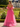 Sparkly Lace Removable Sleeves Ball Gown Prom Dress - Hot Pink