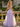Hand Made Floral Off Shoulder Long Prom Ball Gown Dress in Lilac