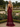 Spaghetti Shoulder Straps Sparkly Beading Long Mermaid Prom Dress - Burgundy