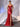 Sheer Bodice Lace Embroidery Boned Mermaid Prom Dress-Red